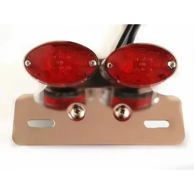 Dual LED Brake Stop Running Tail Light Cafe Racer Vintage Retro Motorbike Bobber