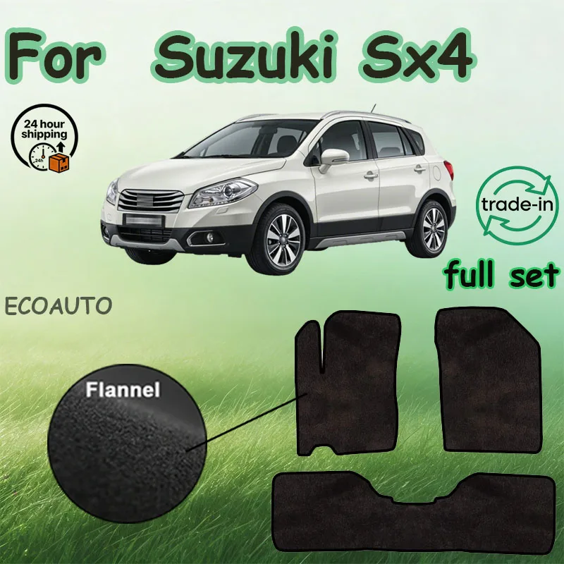 

Фланелевые коврики для Suzuki SX4 S-Cross 2014-2023: Накладки на пол, противоскользящие коврики-наклейки, аксессуары