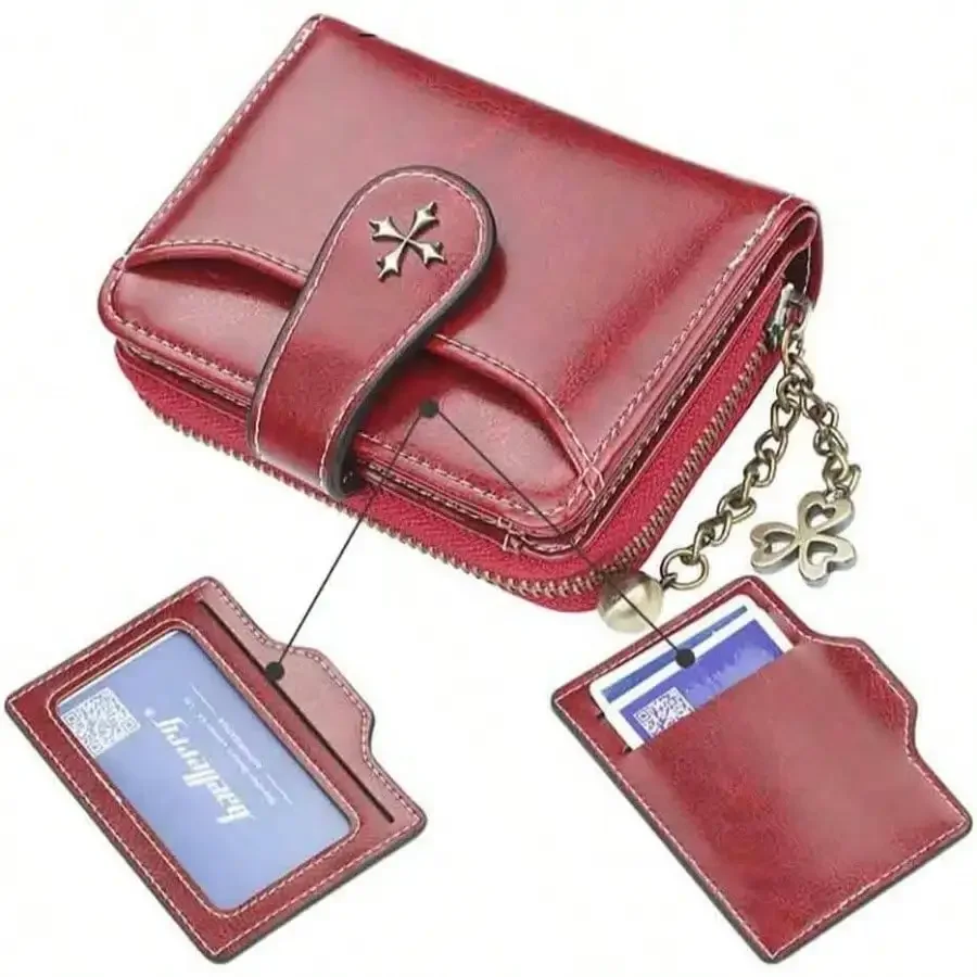 Frauen Brieftaschen und Geldbörsen PU Leder Geld Tasche Weibliche Kurze Haspe Geldbörse Kleine Münze Karte Halter Blau Rot Kupplung Neue Frauen Brieftasche