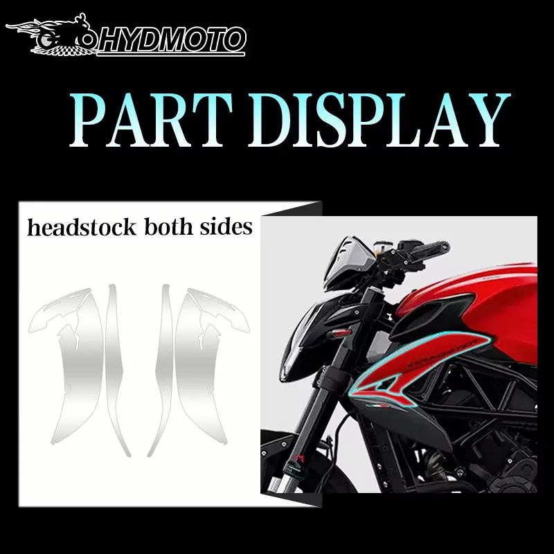 For MV Agusta Dragster 800 Invisible car clothes TPU fuel tank transparent protective film on the body modified accessories