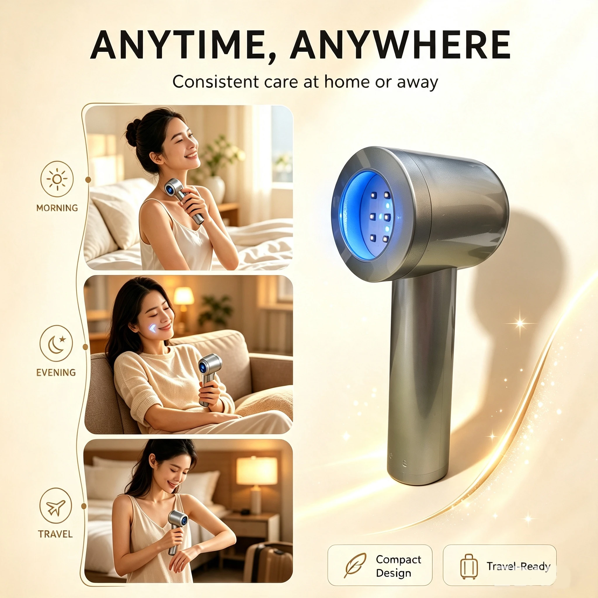 308nm Narrowband UVB Light for Repigmentation Home Phototherapy Unit for Stabilized Vitiligo and Mild Psoriasis Treatment