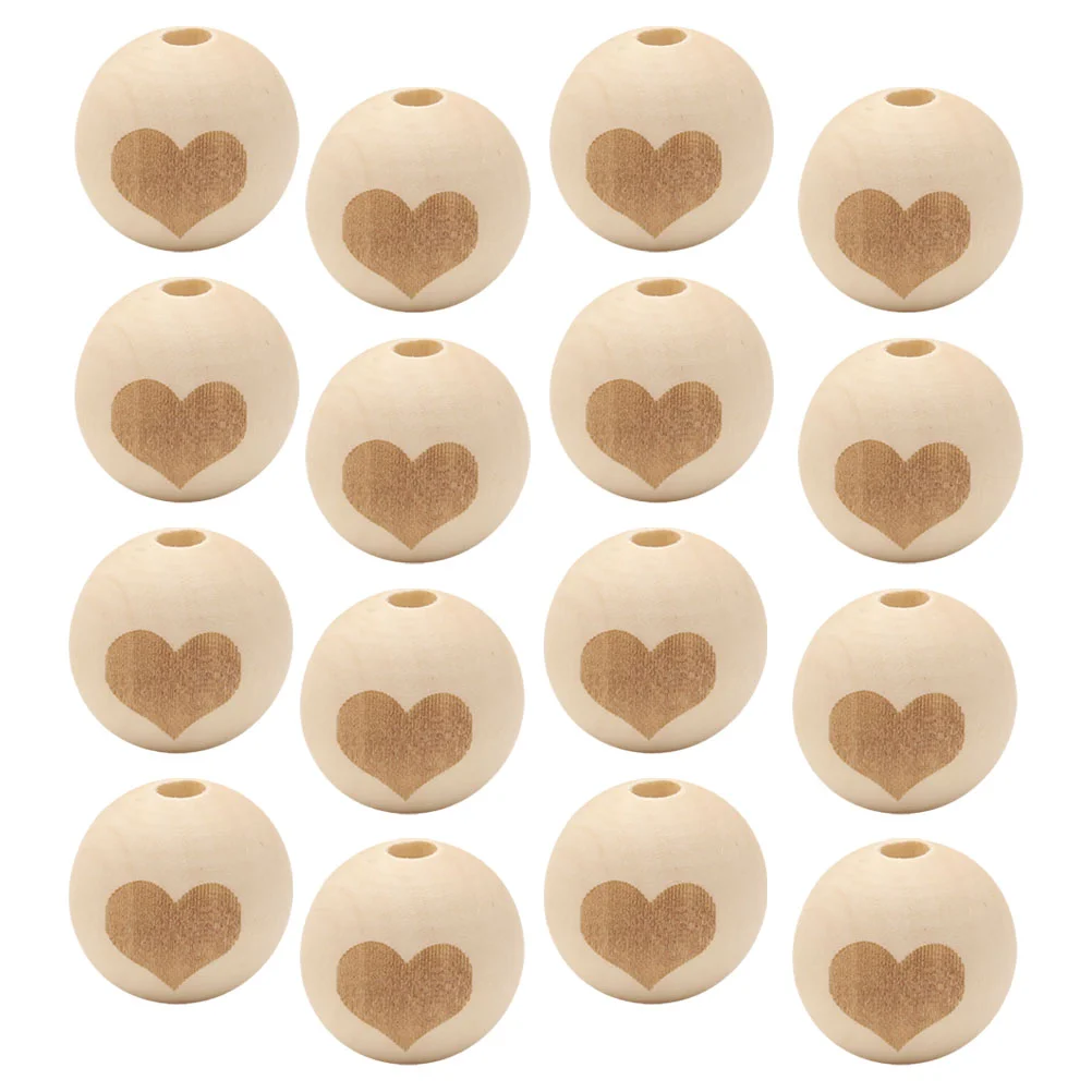 

50 Pcs Log Color Wooden Beads DIY Jewelry Handicraft Accessory Accessories Spacer