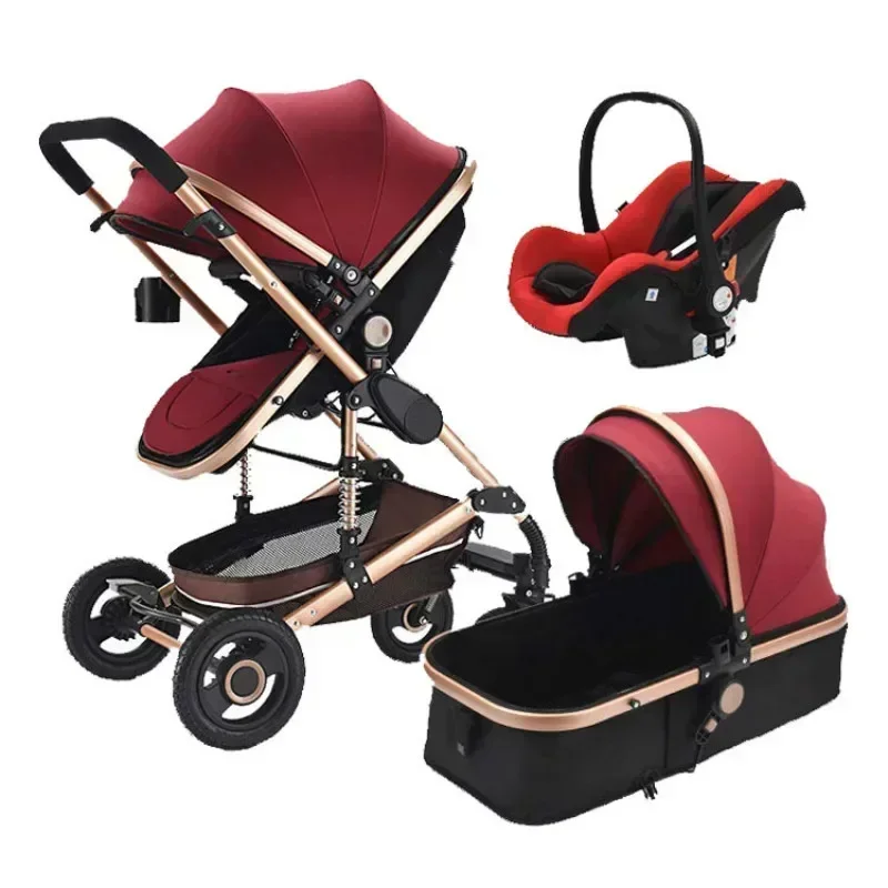 NEW  Baby Stroller 3 In 1 Pram with Car Seat Travel System Baby Stroller with Car Seat Newborn Baby Comfort Car Seat 0~36 months