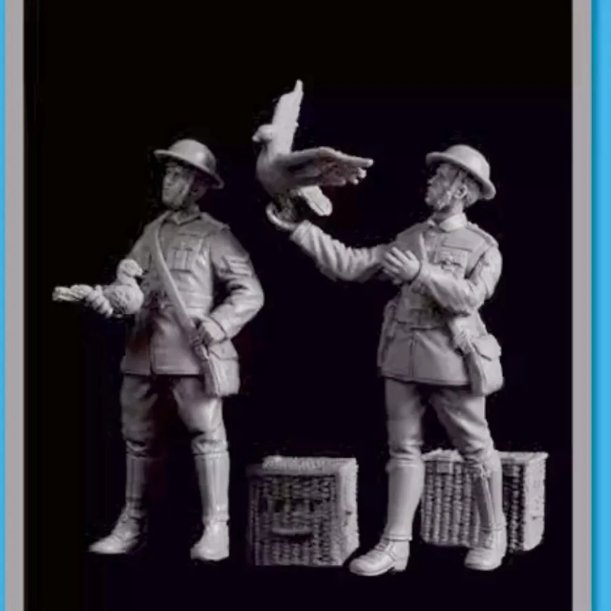 1/35 Resin unpainted model Kit, military theme, British Soldier with Pigeon unassembled and unpainted GK