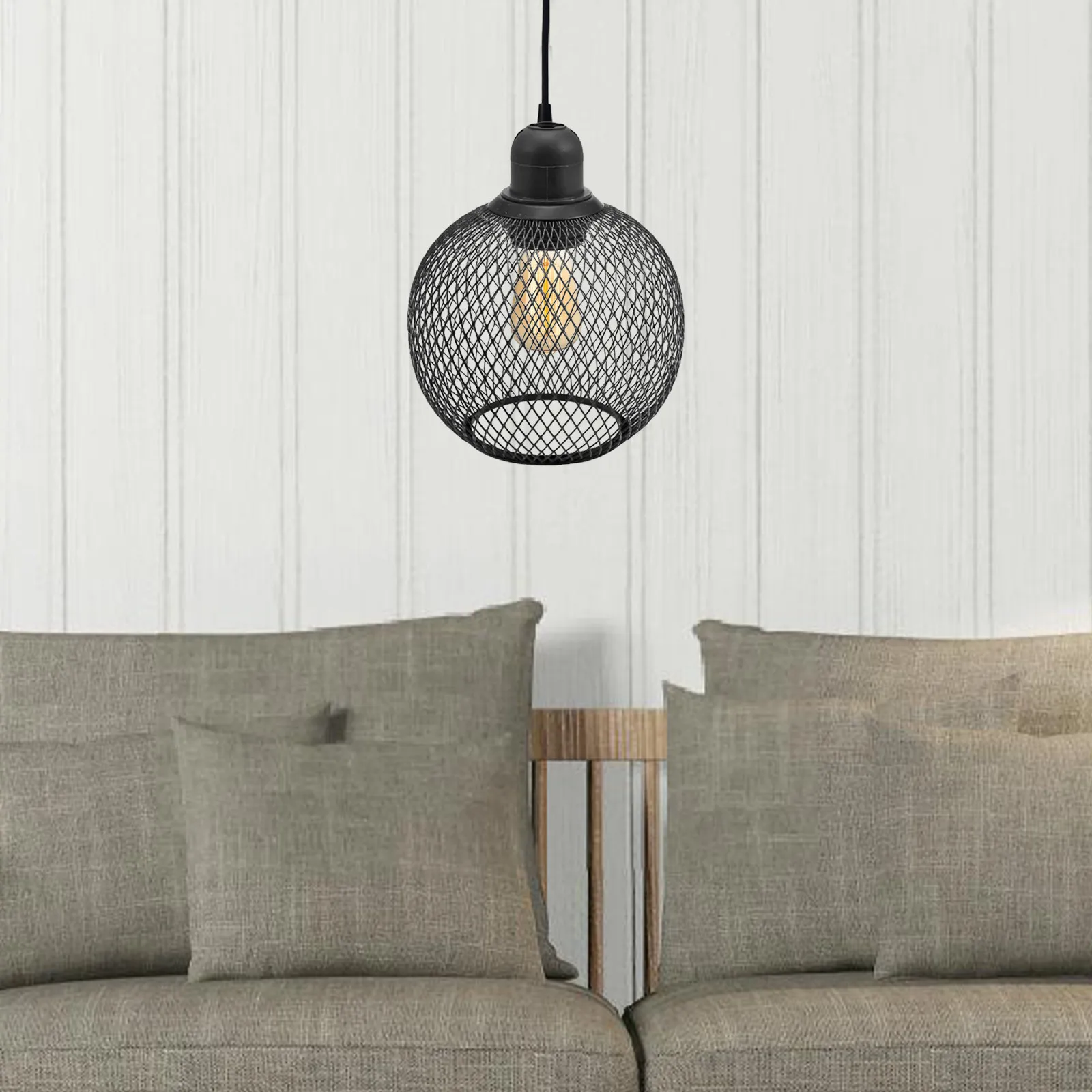Retro Iron Lampshade Hollow Out Metal Pendant Lights Shade Industrial Style Wire Cage Replacement Lampshades for Pendant Lamps