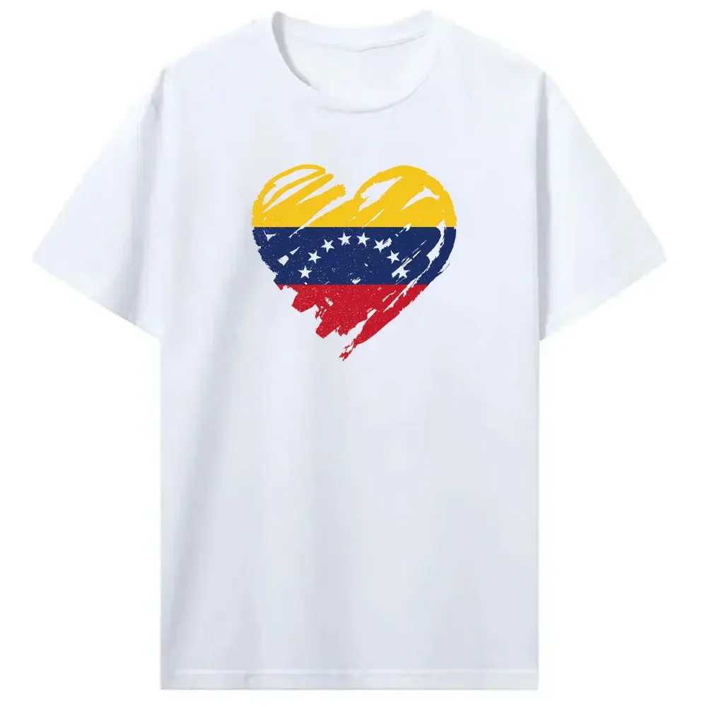 فخور فينيزويلا فنزويلا العلم الكلاسيكية تي شيرت الجرافيك القطن الشارع الشهير قصيرة الأكمام هدايا عيد ميلاد تي شيرت ملابس رجالي #2