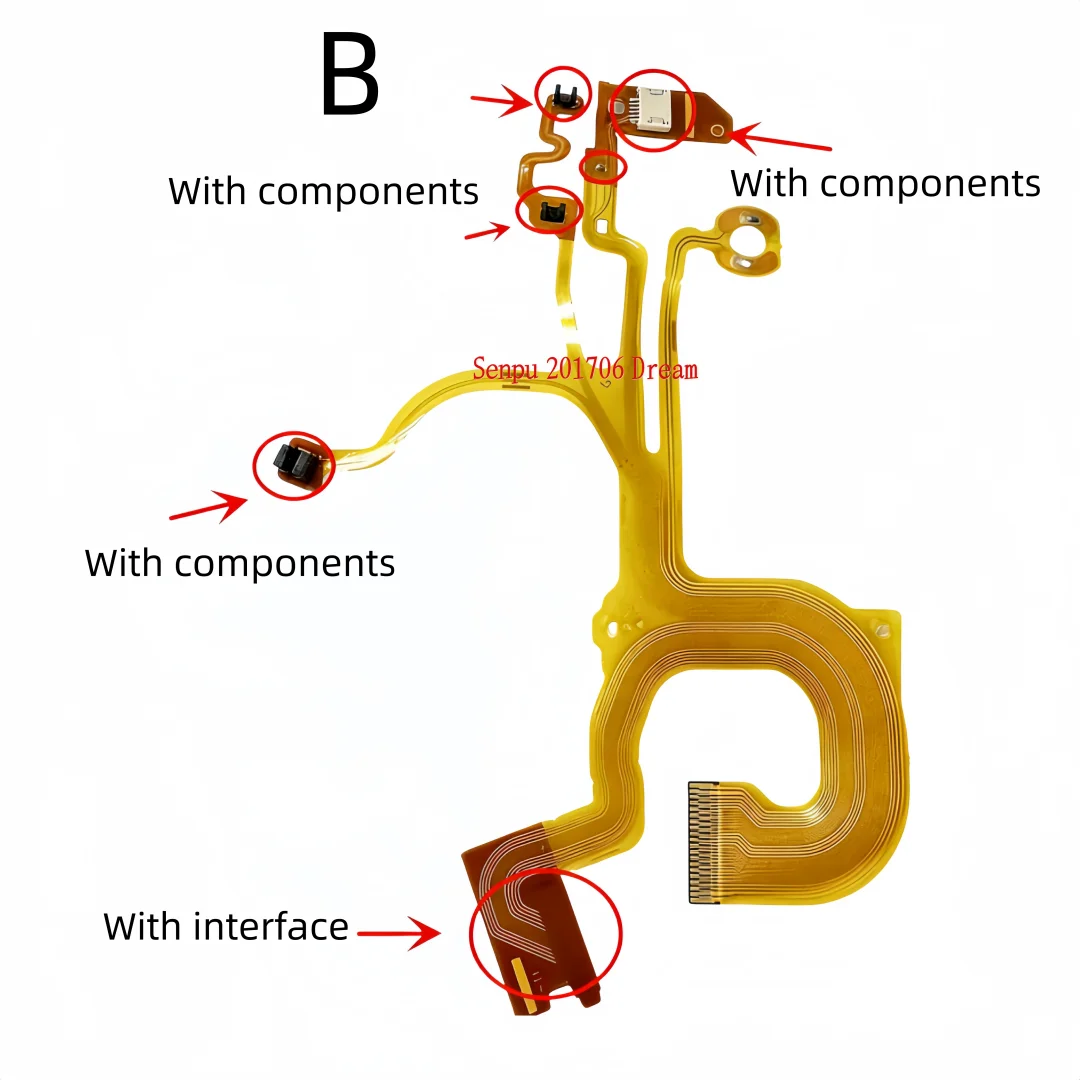 For Sony camera  HX50, HX60 V Lens Rear Group & Base Flex Cable with Connector & Components