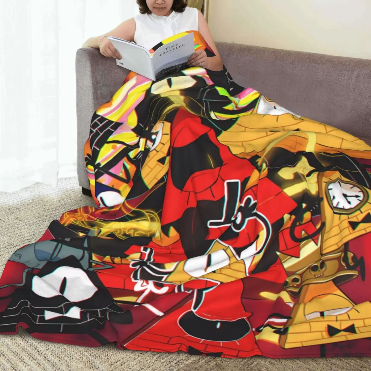 Gravity Falls Bill Cipher Patterns Blankets Camping Flannel Throw Blanket For Couch Super Soft Customized Quality Bedspread Gift