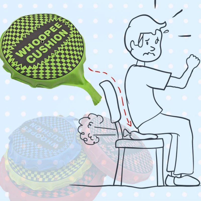 2개/팩 랜덤 믹스 컬러 장난 방귀 베개 휘피쿠션 3가지 사이즈 파티 필수품 농담 소품 소음 발생기 ZYF