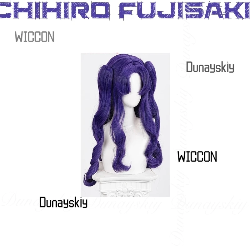 Fatee Order  Game Space Ereshk cos igal Cosplay With Blue-purple Double Ponytail Wig With Black Dress Cosplay Costume All Set