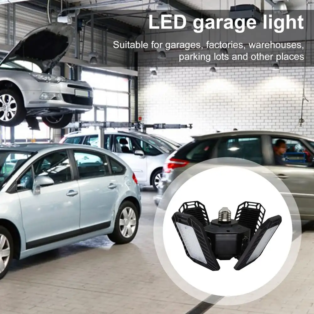 Bright Garage Light 60w Super Bright Led Garage Ceiling Light Foldable Deformable Design for Energy-saving Warehouse Parking Lot