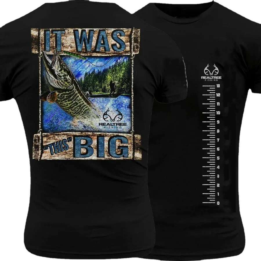 

It Was This Big. Funny Fishing Fisherman Angler Gift T-Shirt. Summer Cotton Short Sleeve O-Neck Mens T Shirt New S-3XL