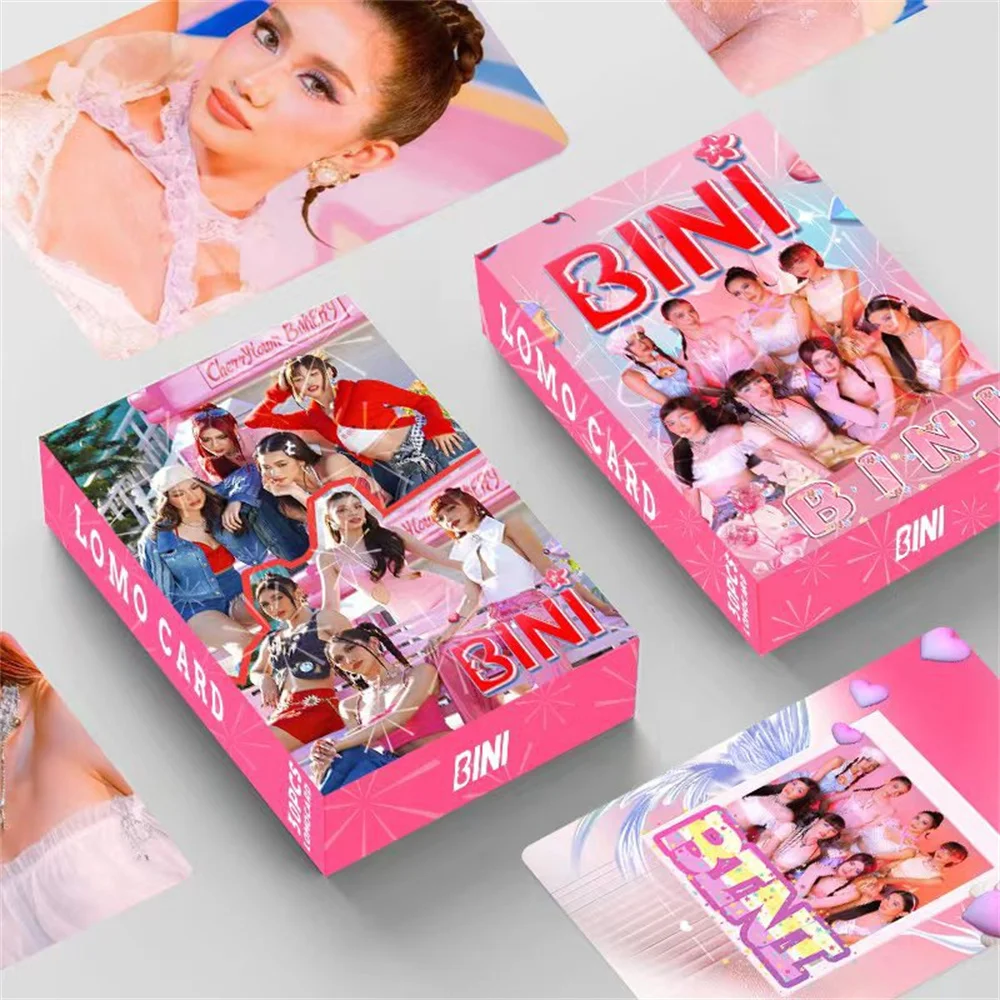 30Pcs/Set BINI CHERRY ON TOP Album Laser Photocards Colet Gwen Maloi Stacey Selfie Holographic Lomo Cards Postcards Fans Gifts