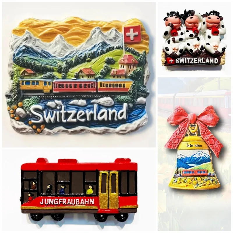 

Switzerland Fridge Stickers Alps Travel Souvenirs Bern Inter Laken Jungfrau Fridge Magnets Home Decoration Birthday Gifts