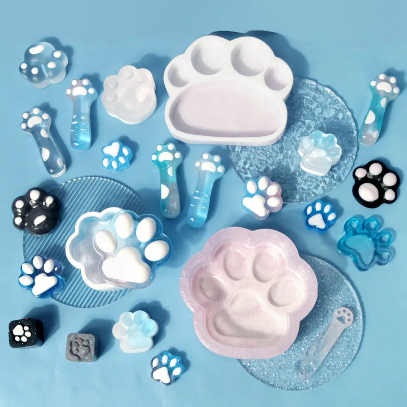 Silicone Cat Paw Ashtray Mold for Jewelry Making UV Epoxy Resin Tool for Decorative Crafts