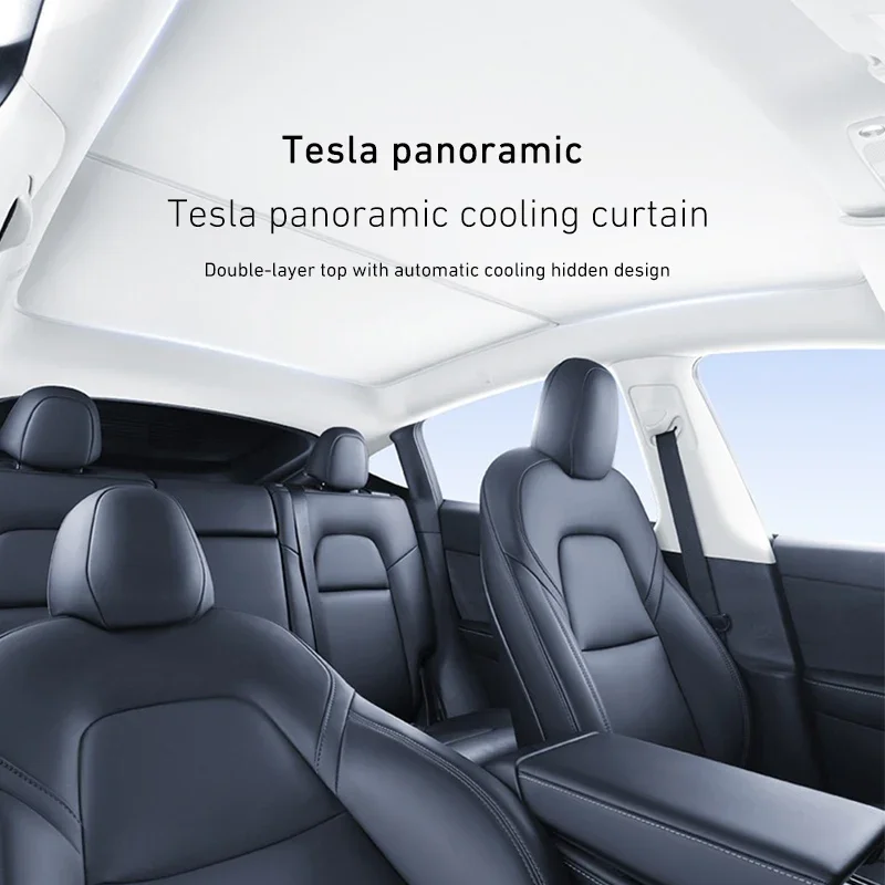 Suitable for Tesla Sunshade Model Y/3 Sunroof for Cooling and Heat Insulation  Ice Crystal Sunshade