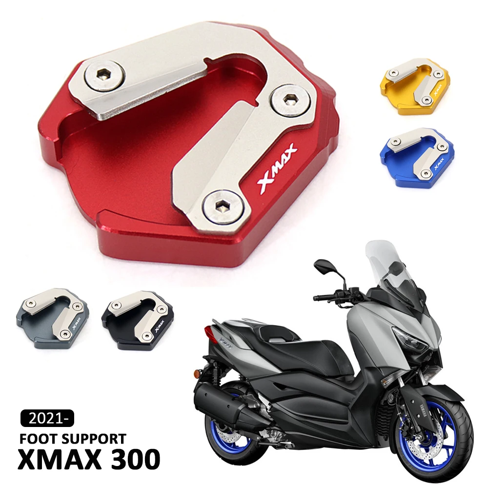 

XMAX300 Motorcycle Accessories Kickstand Side Stand Support Extension Foot Pad Base For YAMAHA XMAX X-MAX 300 X-MAX300 2021-