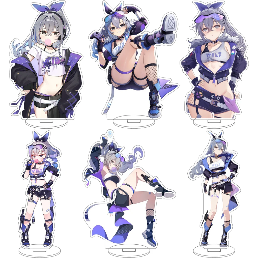 

16CM Game Anime Honkai Silver Wolf Cos Acrylic Figure Stand Chrismas Gifts Ornaments Goods