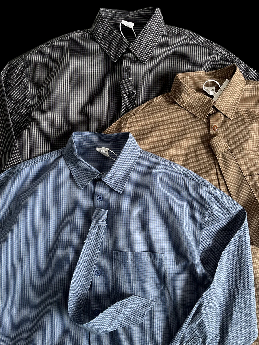 

Мужской тренч премиум-класса с длинными рукавами и отстегивающимся воротником, весенне-осенний, в клетку, уличный стиль, хлопок