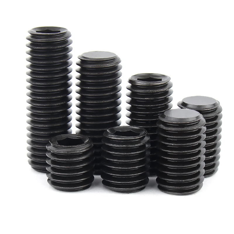 (50 pc/lot) M2,M2.5,M3,M4 *L=3,4,5,6,8,10 alloy steel Grade 12.9 DIN916 high tensile cup point set grub screw
