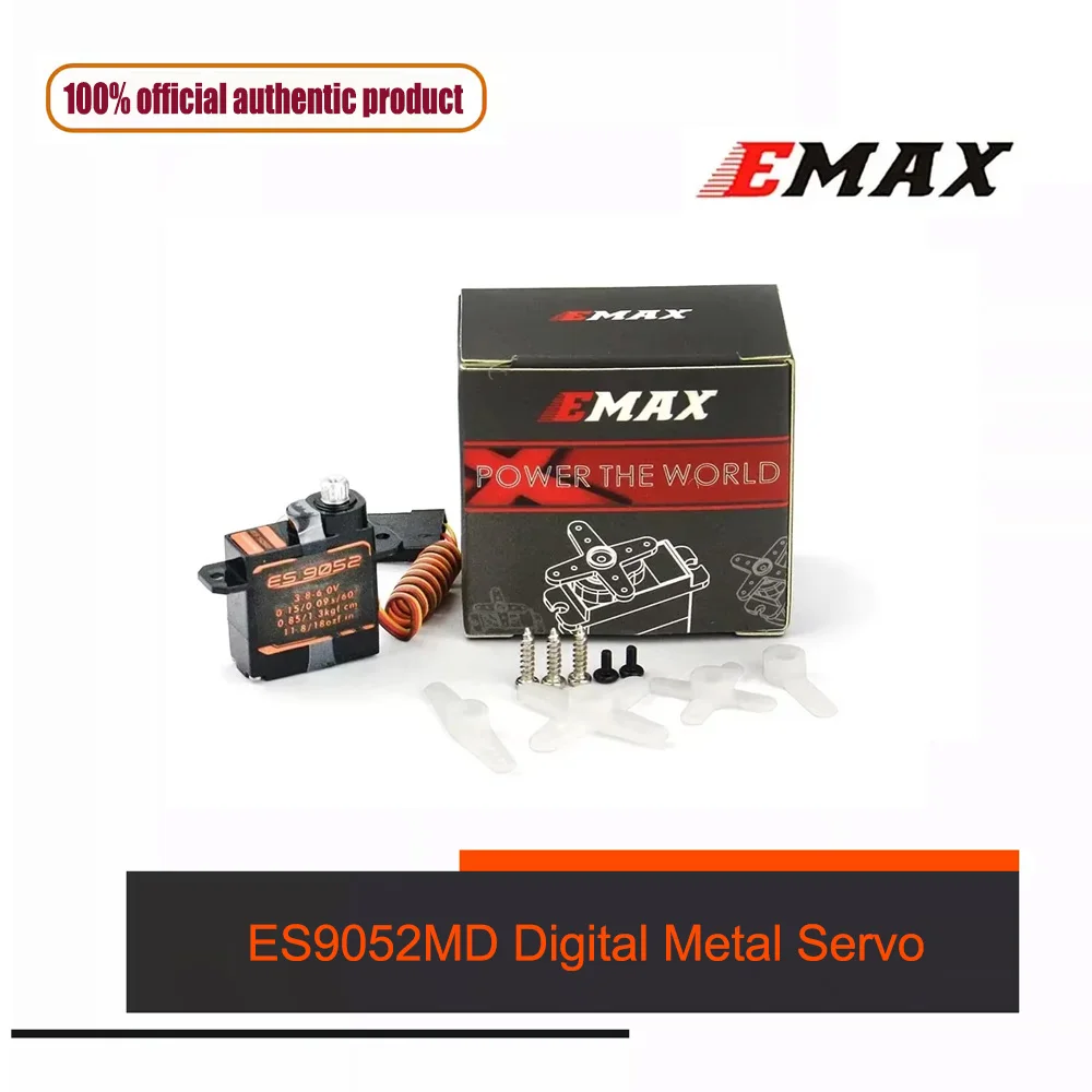 

Цифровой металлический сервопривод EMAX ES9052MD 5.5г с шестернями для FPV-дронов и радиоуправляемых самолетов, аксессуары для RC