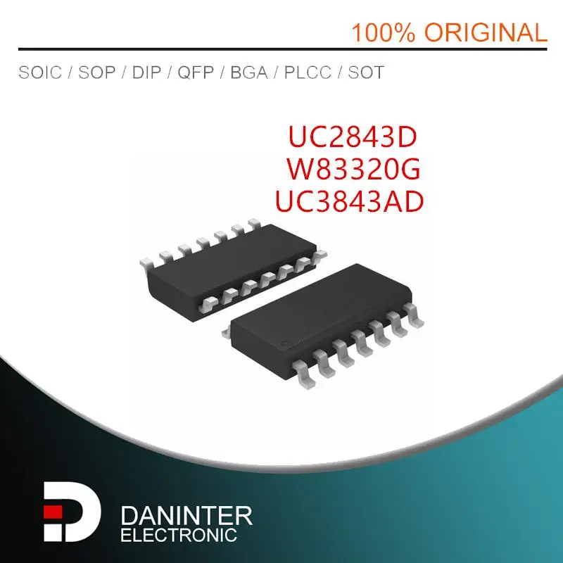 10PCS/LOT  UC3843AD UC3843ADG UC3843D UC3843  UC2843D UC2843  W83320G W83320S SOP14