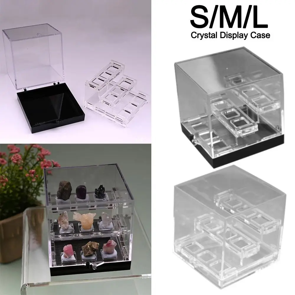 Acrylic Crystal Display Case Display Rack Organizers Stones, Rocks & Gemstones Collection Three-layer Display Holder