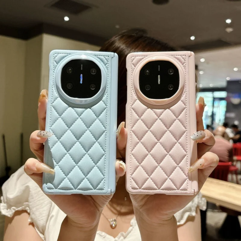 

New Three-Dimensional Diamond Pattern Mobile Phone case Suitable for Huawei Mate X6/X5 Soft Leather Protective Case