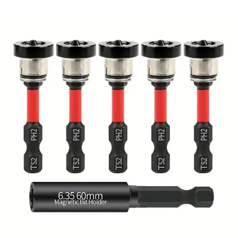 [NEWA76K!】 Drywall Screw Setter Set Of 6Pcs, 1/4