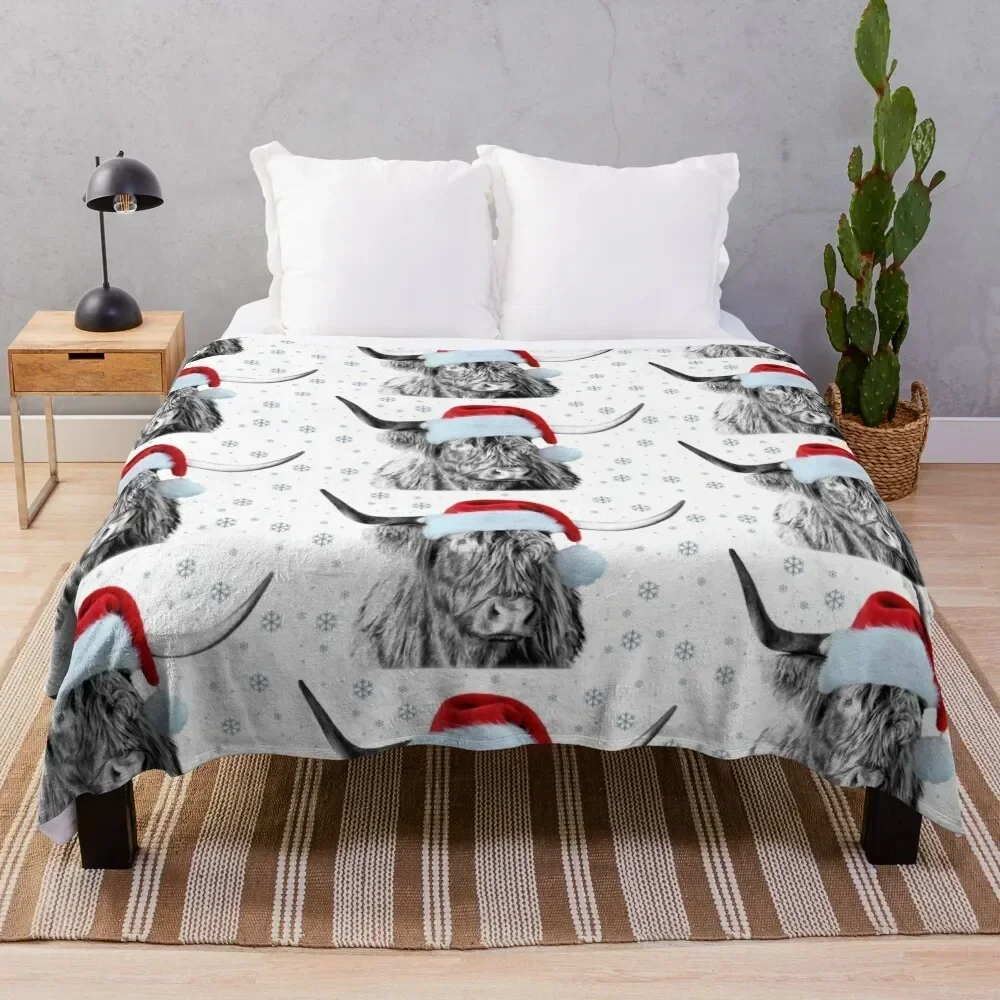 

Highland Cow, Cladich Christmas Throw Blanket Outdoor Soft Blanket for Picnic Beach Camping