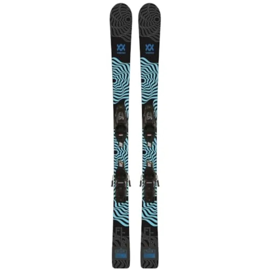 

2024 Flair JR Black Skis with vMotion 4.5 GW Bindings for Youth Winter Skiing Adventures Enhanced Edge Control and Comfort-Focu