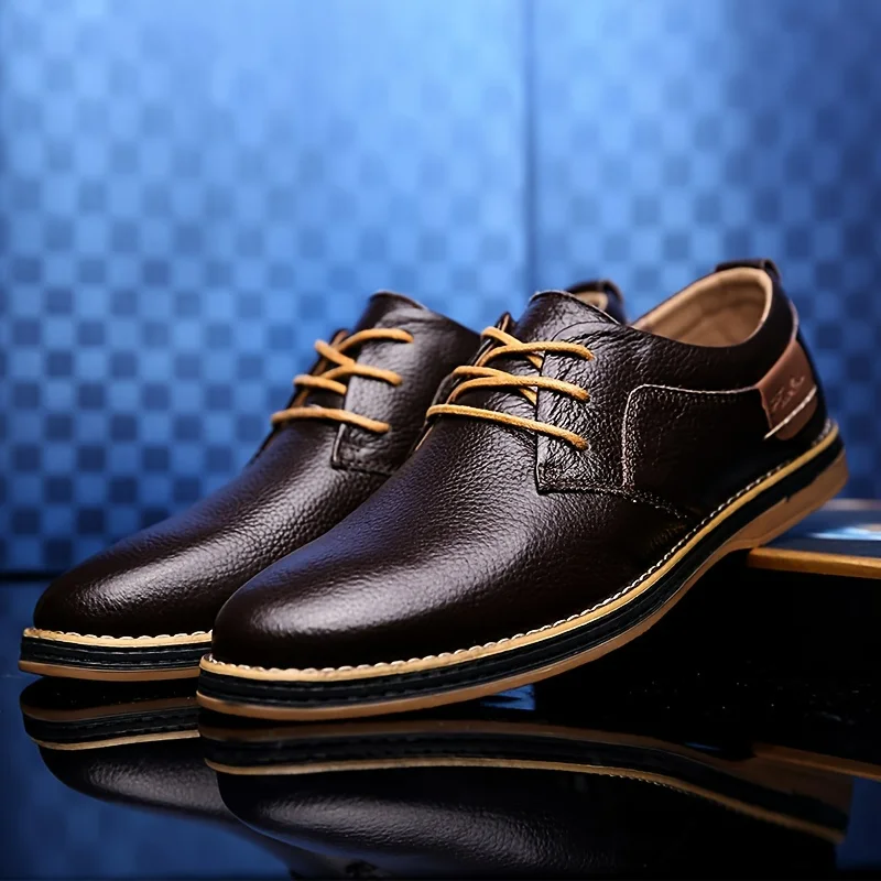 

Split Casual Shoes, Breathable Anti-skid Lace-up Shoes For Business Office