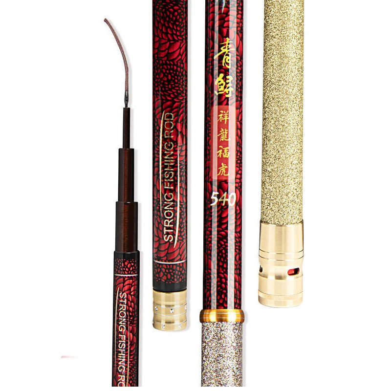 

3.6m 4.5m 5.4m 6.3m 7.2m 8.1m 9.0m 10m 11m 12m fish high carbon telescopic rod 12H Super light Taiwan freshwater fishing rods