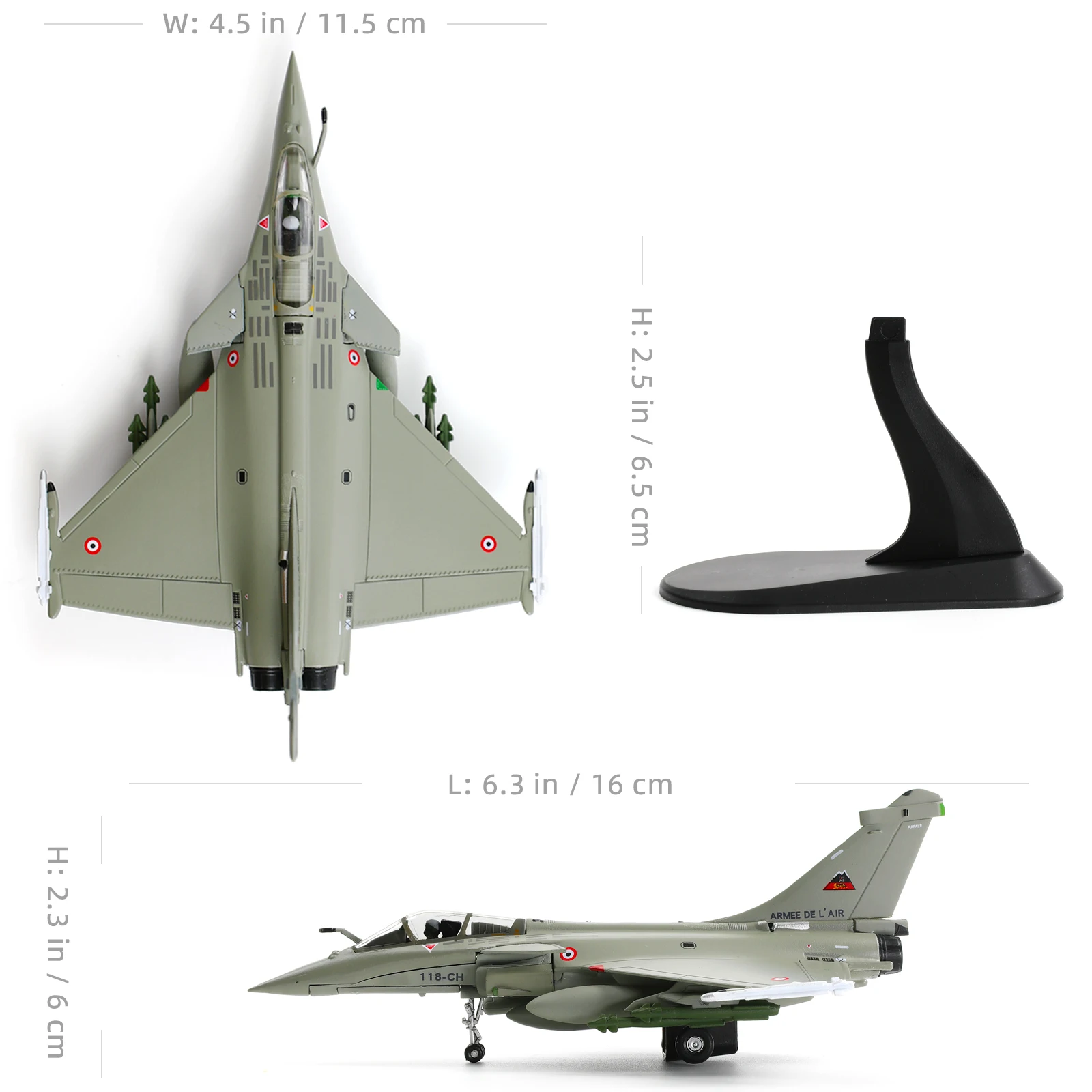 NUOTIE 1/100 Dassault Rafale B NATO Tiger Diecast Metal Fighter Jet Model Pre-Build Replica Military for Display Collection or G