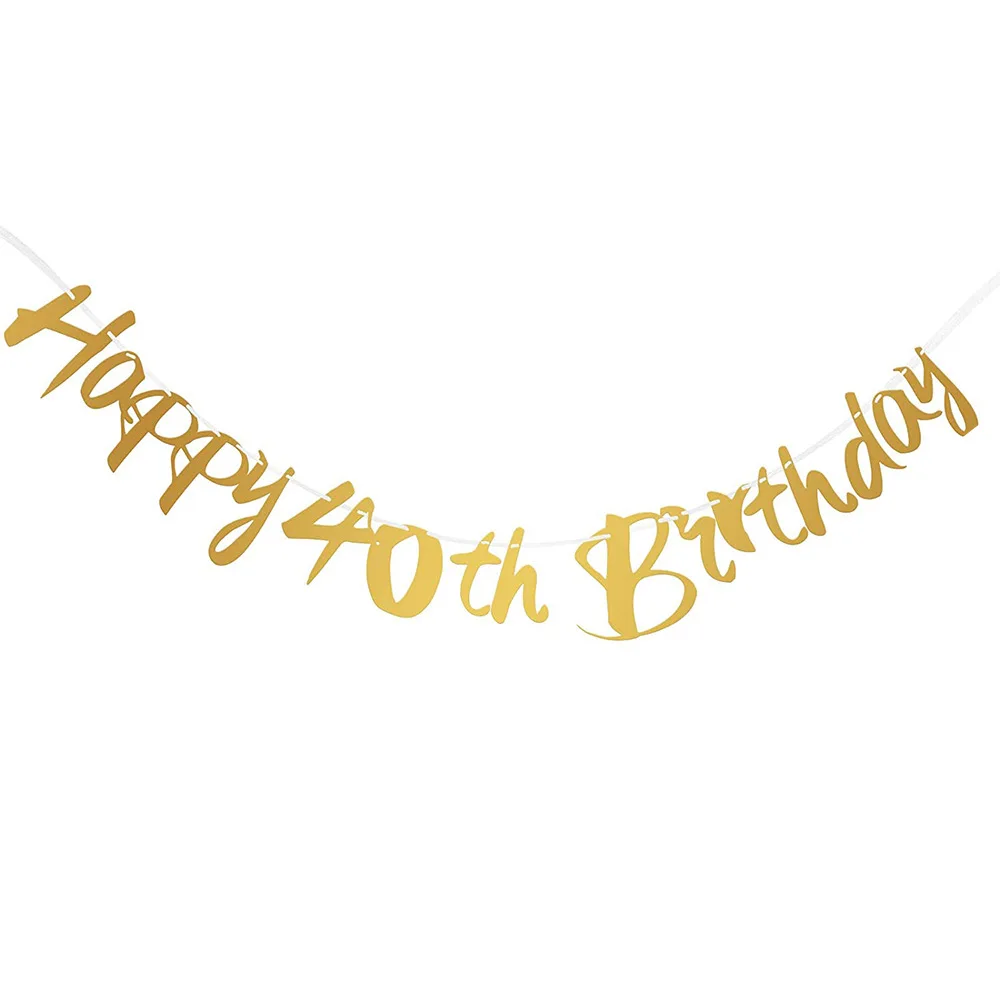 1PC Alles Gute zum Geburtstag 16/18/21/30/40/50/60/70/80thYear Alte Einweggeschirr Schwarz Gold Platte Tischdecke Banner Für 60. Geburt – Detail 11