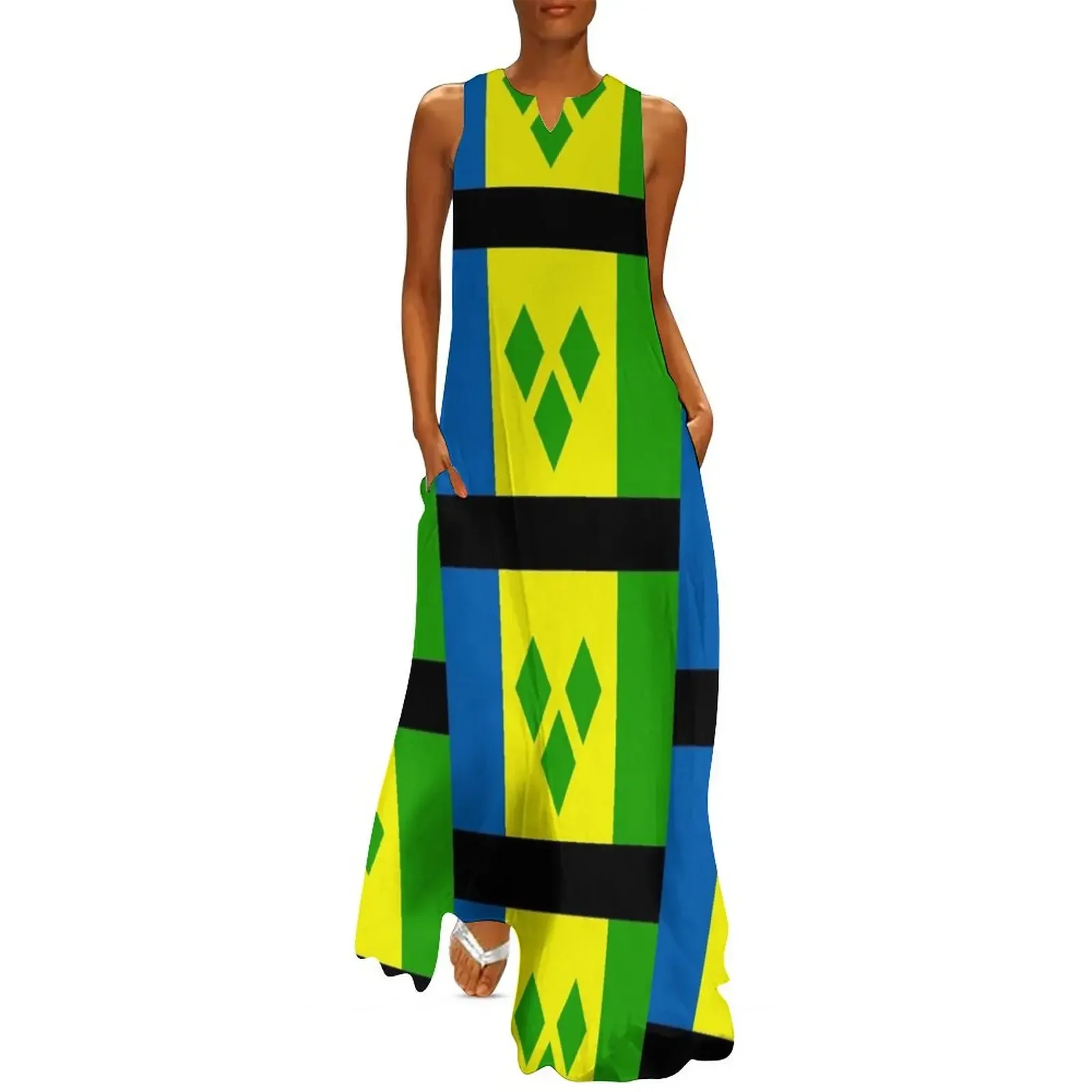 

Saint Vincent and The Grenadines Long Dress womens clothing Dresses gala Long veiled dresses Female clothing Dress