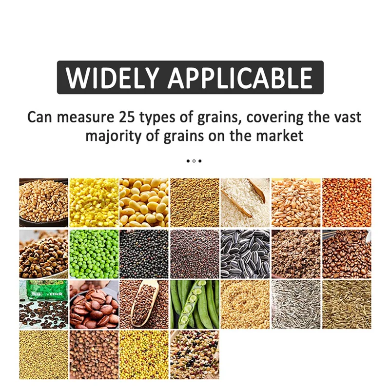 

Портативный измеритель влажности зерна WCS-5-в-1, 25, интеллектуальный тестер влажности для детектора влажности пшеничной фасоли, арахиса, MG-Pro