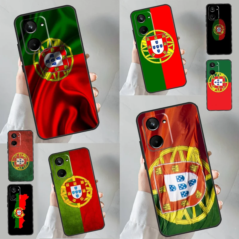 Portugal Flag For Realme C31 C30 C33 C35 C55 C11 C15 C21Y C25 GT Neo 3 5 2T 3T 8 9 10 11 Pro Plus Case