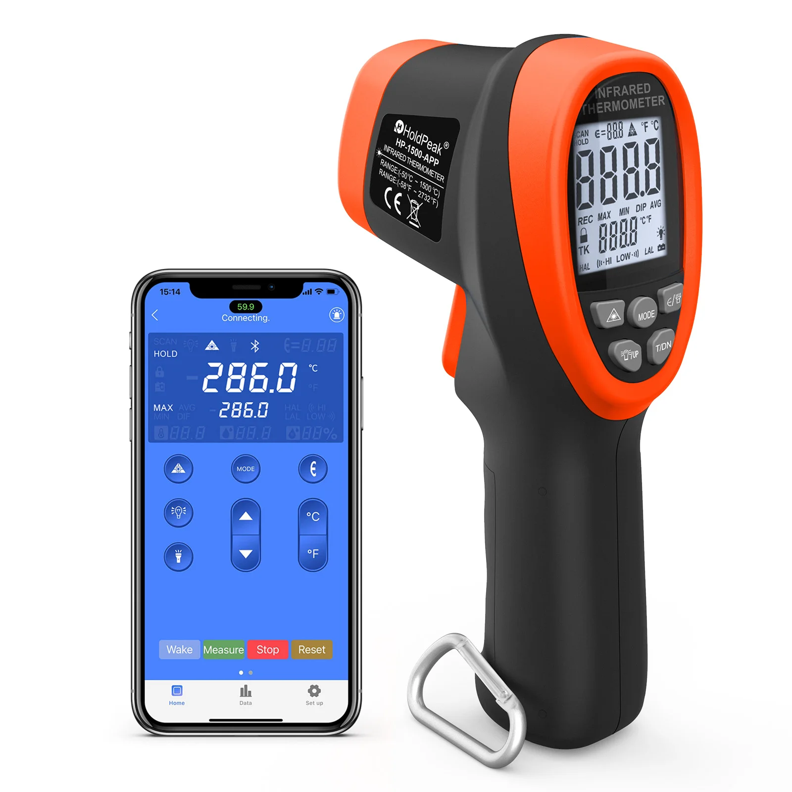 

Digital Infrared Thermometer Gun, Dual Laser 30:1 Infrared Thermometer Gun Measure Temp -58℉~2732℉, Industrial Pyromet