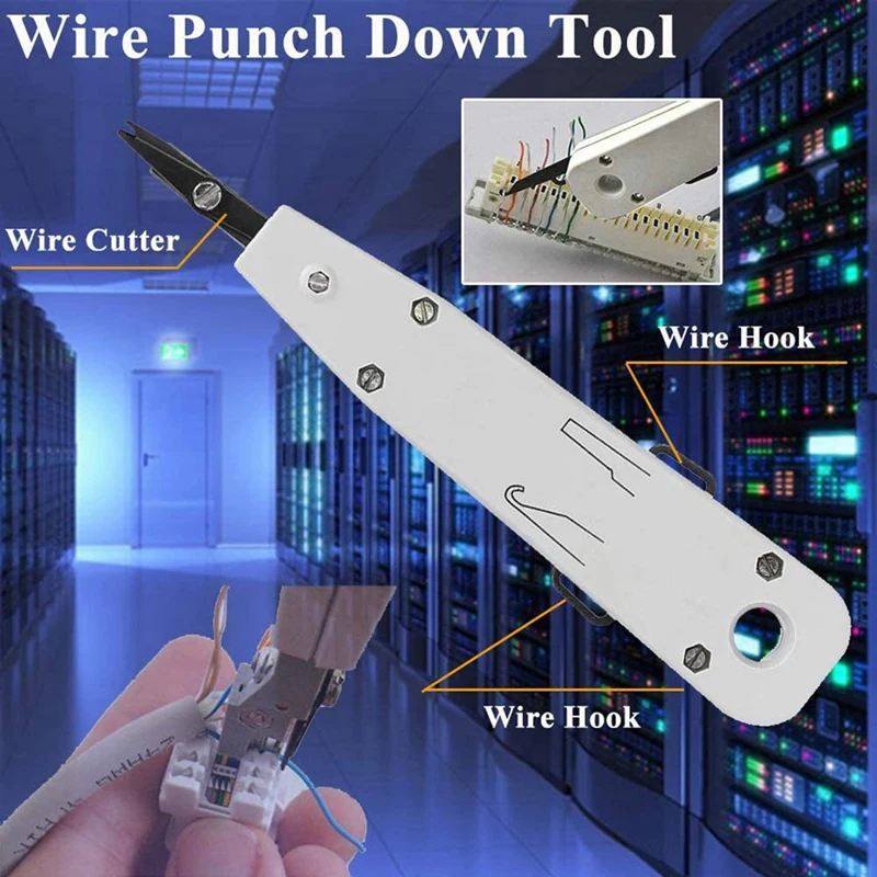 Network Tool Crimping Cutter Wire Stripper Wire Tacker Cable Tester Network Via Pliers Test