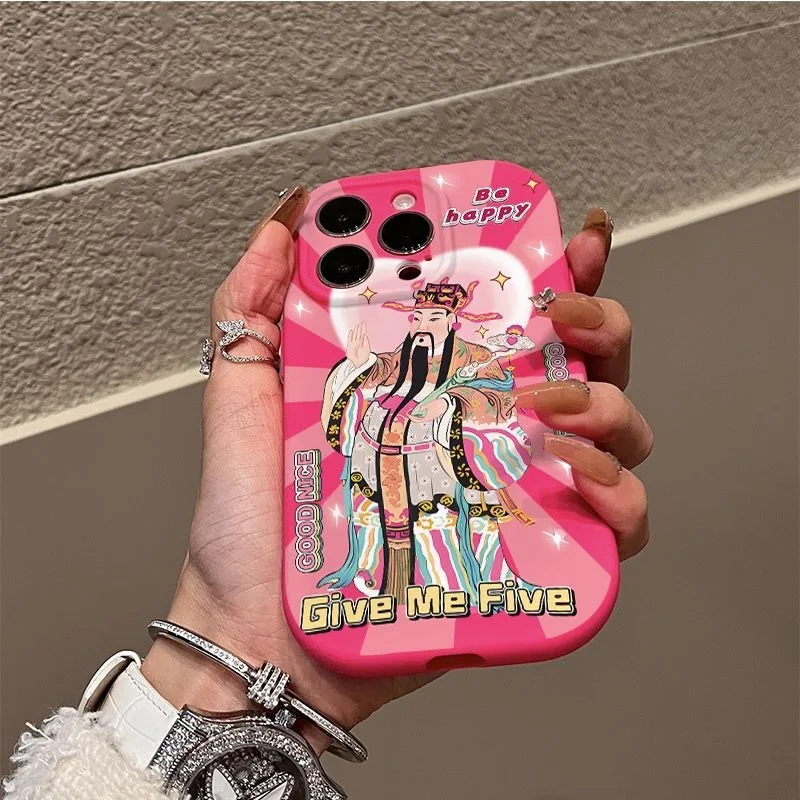 Love God of Wealth Shockproof Fashionable Phone Case For iPhone 15 Pro Max 14 Plus 13 12 11 XR X XS 8 7 Cover