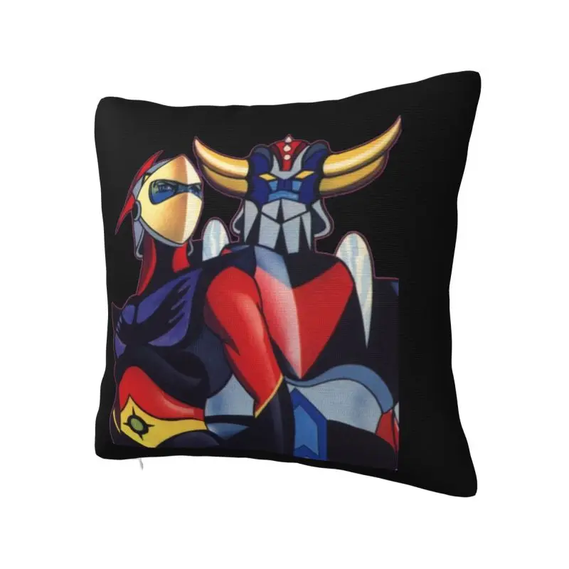 Luxury Grendizer Goldrake UFO Robot Cushion Cover Polyester Anime Pillow Case Sofa Car Square Pillowcase Living Room Decoration