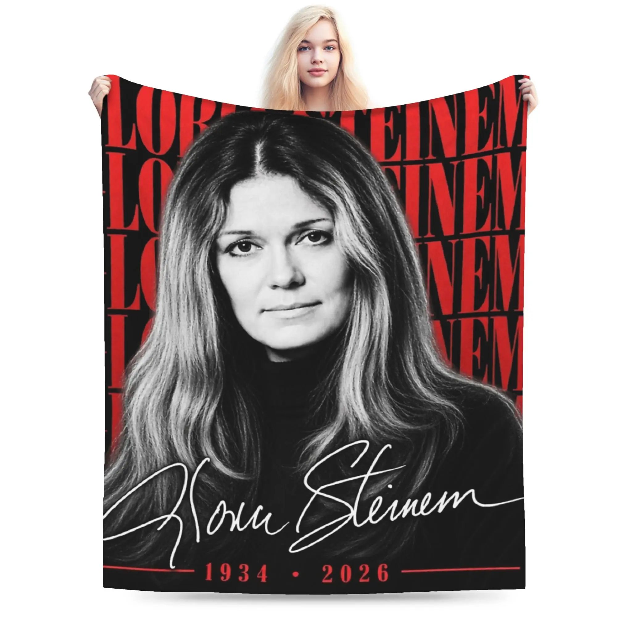 RIP Gloria Steinem  Blanket Cozy Soft  Throw Blankets for Couch 50x60 Inch Multiple Sizes Rug Piece