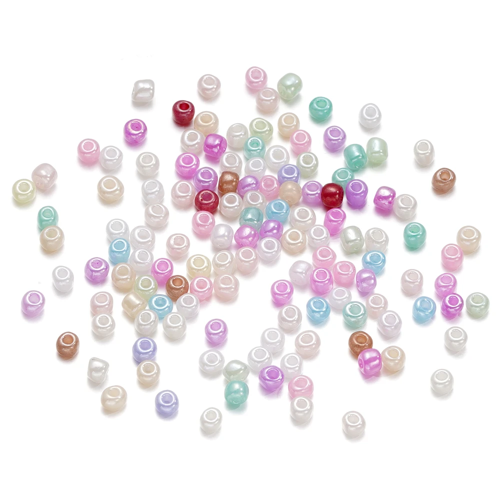 10g/lot 4mm Macaroon Color Glass Round Seed Beads Spacer Loose Beads for DIY Jewelry Making Bracelet Needlework Accessories