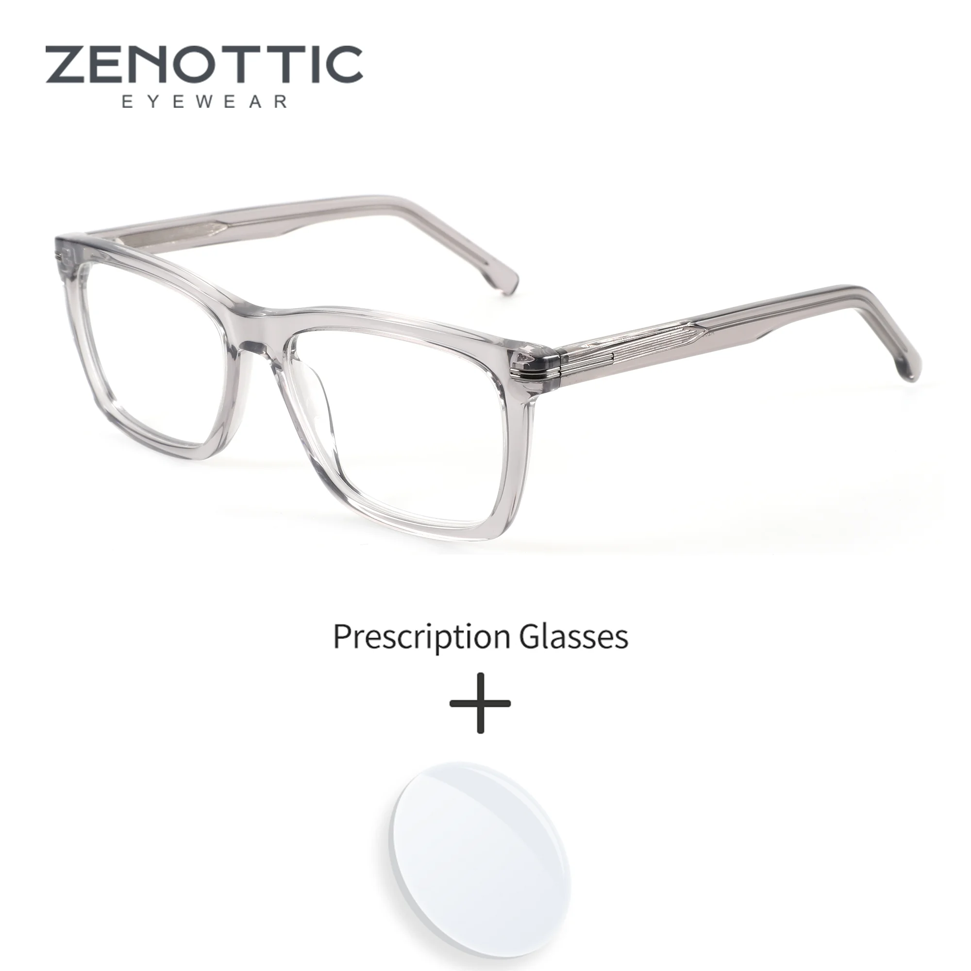 

Мужские очки ZENOTTIC с прогрессивными мультифокальными линзами из ацетата квадратной формы с защитой от синего света для коррекции близорукости, оптические очки