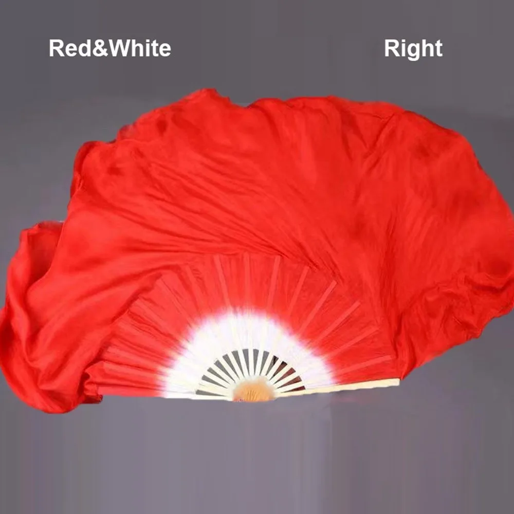 

31 см бамбуковая китайская короткая веер для танца живота, танцовщица, практика, 10 см, полукруглая шелковая вуаль, пары бамбуковых вееров Yangko Dance, разноцветные