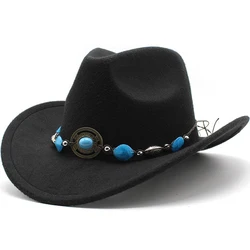 cowboy caps for men girl country hat accessories Party jazz british cup hat free shipping luxury woman Panama Black fedora hat