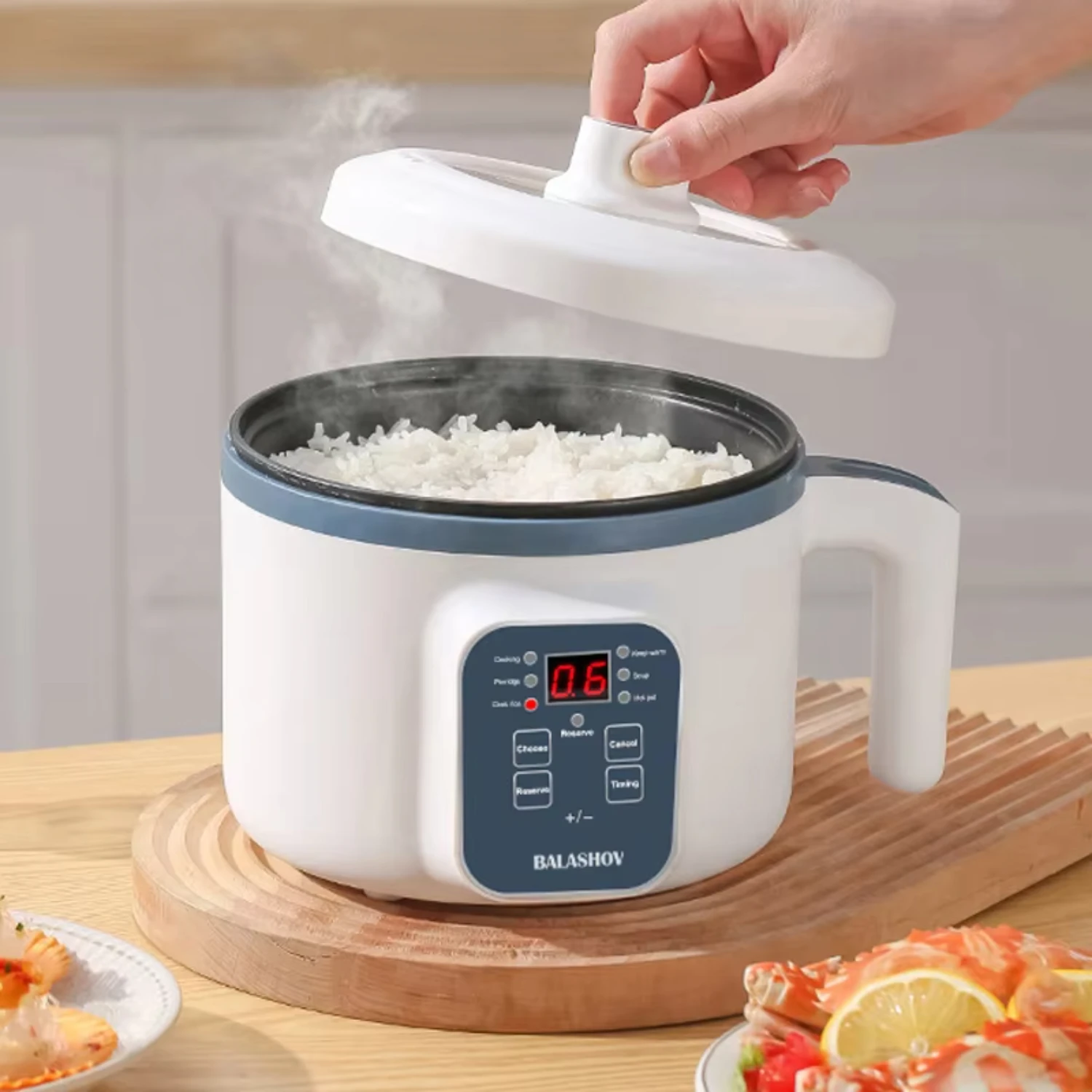 Mini  Rice Cooker Single Double Layer Intelligent Automatic  Kitchen Cooker 1-2 People MultiCooker Steamed Rice Pot