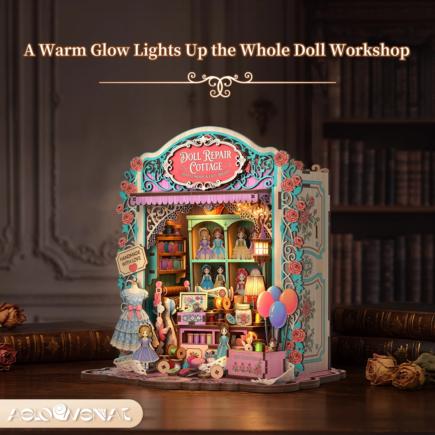 Toy Store Bookstore Book Nook - Diy Miniature Dollhouse Kit Book Nook 评论和价格