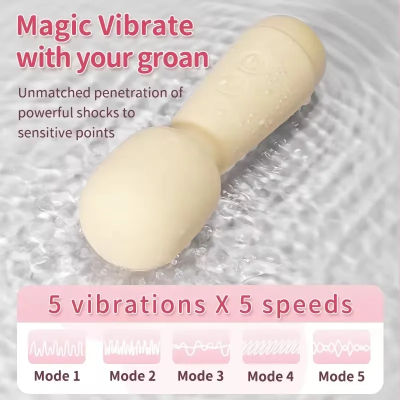 Mini Vibrator Wand Sex Toys Clit Stimulator Vibrator for Woman Quiet High Power Waterproof Vibration Clitoris Stimulation